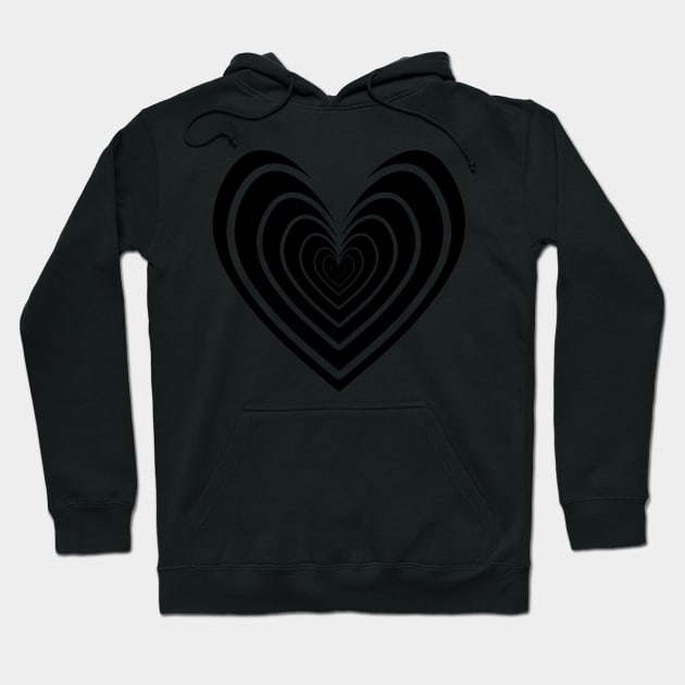 Rosy Heart (Black) Hoodie by IgorAndMore